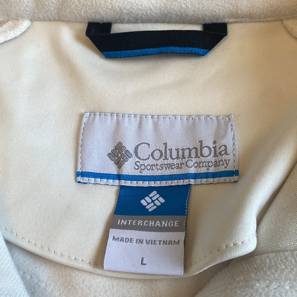 Columbia Off-White Interchange Zip-Up Spring Fall Lightweight Jacket Size L - Picture 2 of 8
